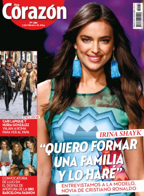 Hoy Corazón desvela las ganas de Irina Shayk por formar una familia