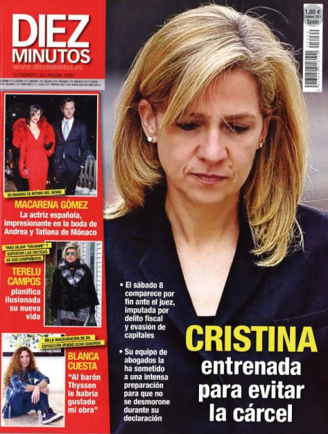 La Infanta Cristina, entrenada para evitar la cárcel en Diez Minutos