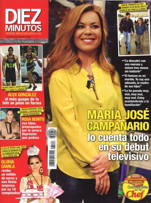 María José Campanario y su debut en televisión en Diez Minutos