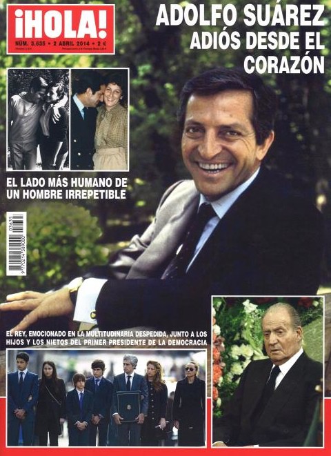 ¡Hola! despide a Adolfo Suárez: adiós desde el corazón