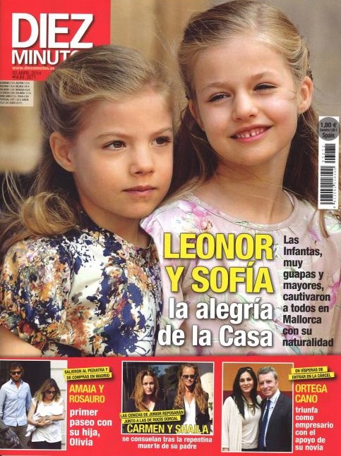 Las Infantas Leonor y Sofía en la Misa de Pascua en Diez Minutos