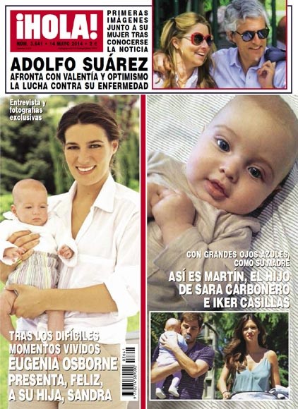 Martín Casillas Carbonero y Eugenia Ortiz con su hija Sandra en ¡Hola!