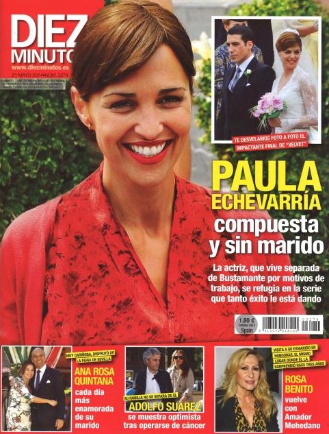 Paula Echevarría se queda compuesta y sin marido en Diez Minutos