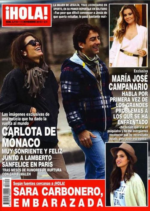 Carlota Casiraghi muy sonriente y feliz con Lumberto Sanfelice en París en ¡Hola!