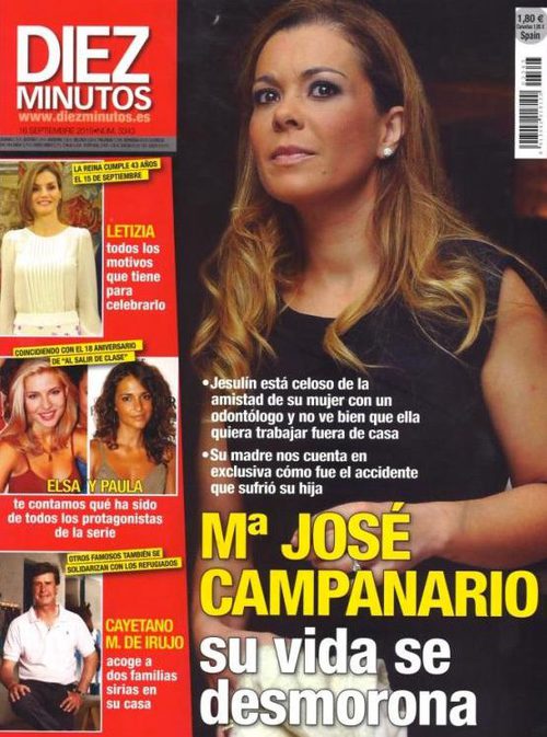 La desmoronada vida de María José Campanario en Diez Minutos