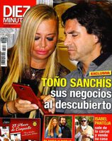 Toño Sanchís en la portada de la revista Diez Minutos