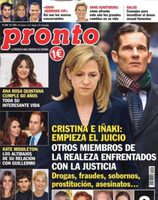 La Infanta Cristina e Iñaki Urdangarín en la portada de la revista Pronto