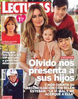 Olvido Hormigos presenta a sus tres hijos en Lecturas