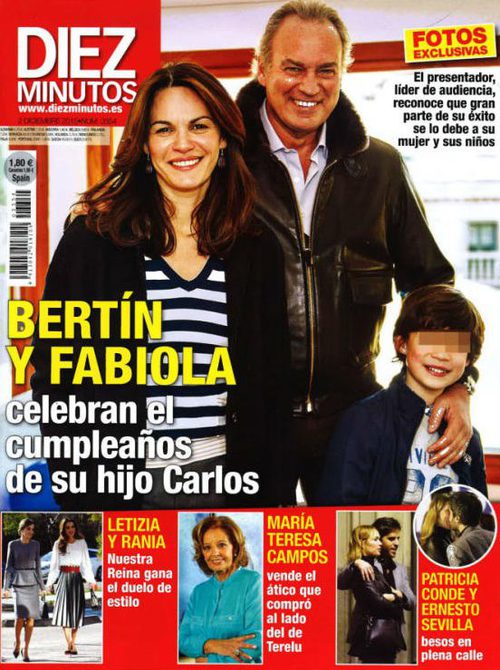 Bertín Osborne y Fabiola Martínez celebran el cumpleaños de su hijo Carlos en Diez Minutos