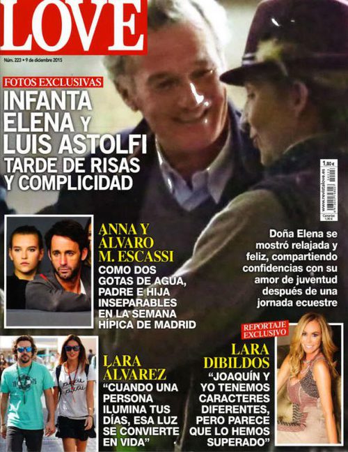 La infanta Elena y Luis Astolfi, tarde de risas y complicidad en la revista Love