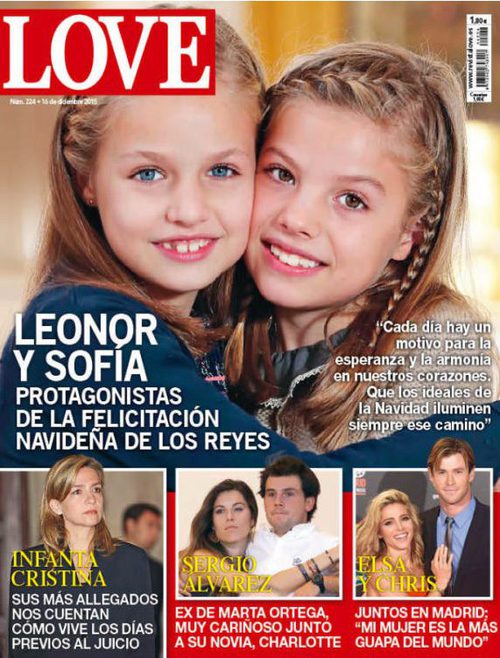 Leonor y Sofía, protagonistas de la felicitación navideña de los Reyes en Love