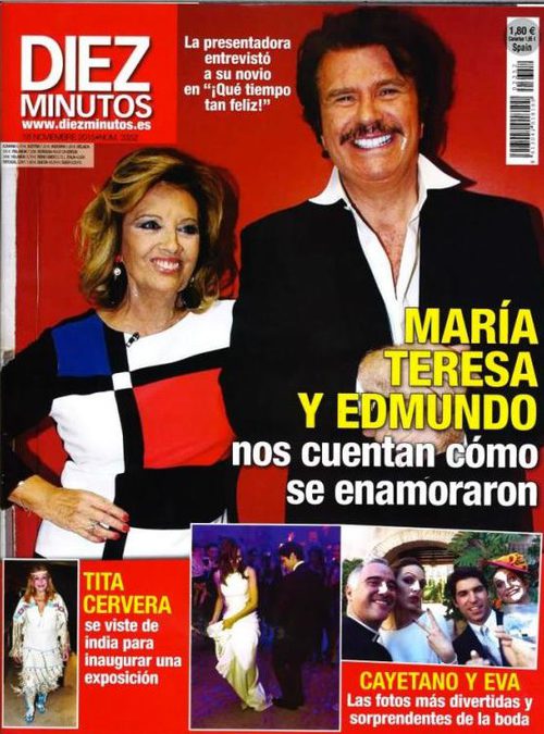 María Teresa Campos y Edmundo 'Bigote' Arrocet nos cuentan cómo se enamoraron en la revista Diez Minutos