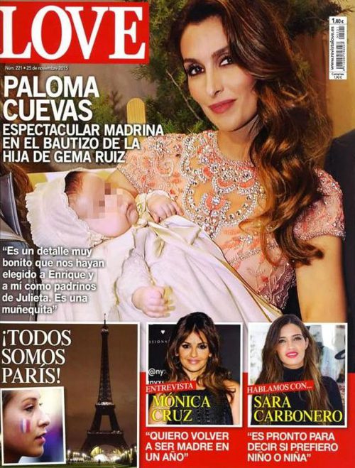 Paloma Cuevas, espectacular madrina en el bautizo de la hija de Gema Ruiz en Love
