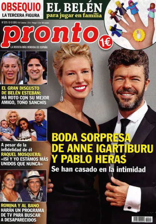 Pronto cuenta la boda sorpresa de Anne Igartiburu y Pablo Heras