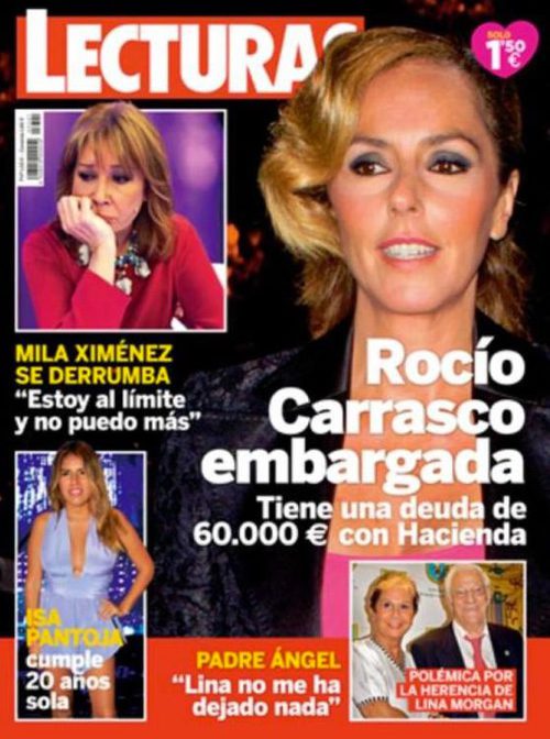 Rocío Carrasco, embargada en la portada de la revista Lecturas