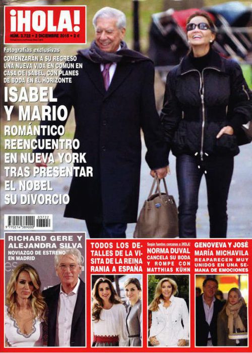 El romántico reencuentro en Nueva York de Isabel Preysler y Mario Vargas Llosa en ¡Hola!
