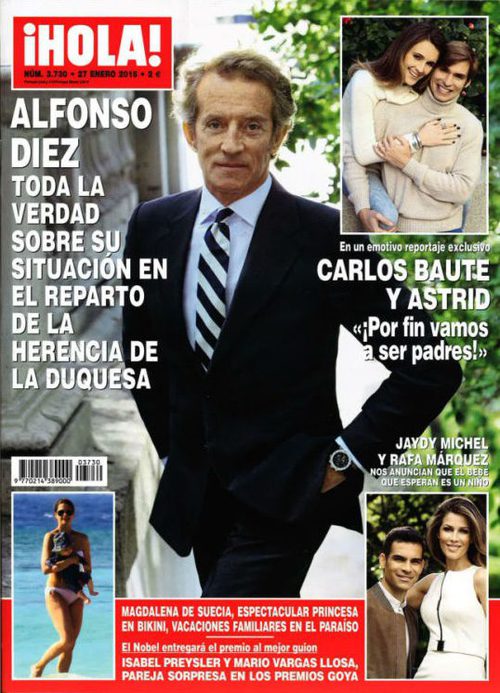 Alfonso Díez en la portada de ¡Hola!