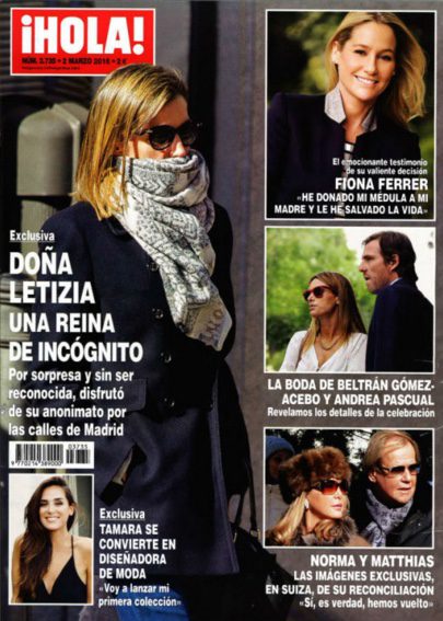 Doña Letizia, una reina de incógnito en la portada de ¡Hola!