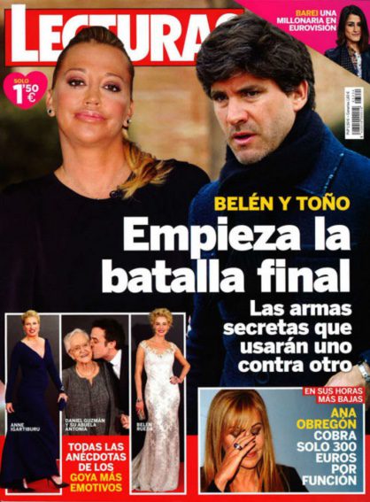 Empieza la batalla final entre Belén Esteban y Toño Sanchís en Lecturas