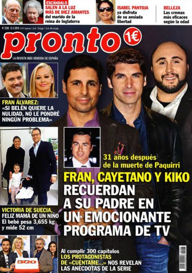 Fran, Cayetano y Kiko recuerdan a su padre Paquirri en Pronto
