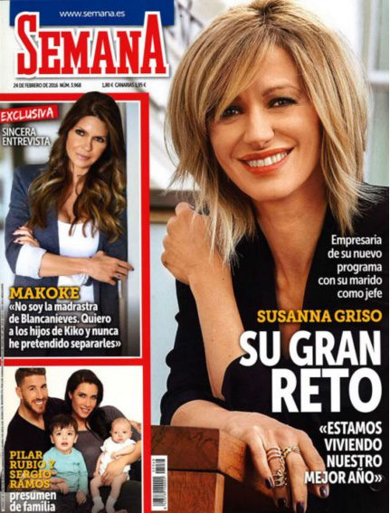 El gran reto de Susanna Griso en la portada de Semana