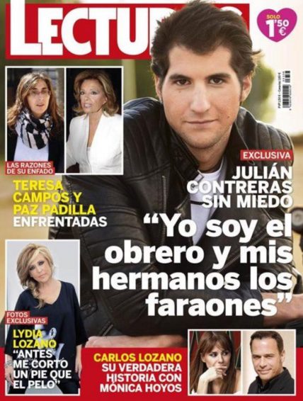 Julián Contreras, sin miedo en la portada de Lecturas