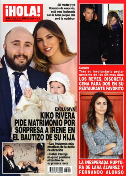 Kiko Rivera pide matrimonio por sorpresa a Irene Rosales en el bautizo de su hija en ¡Hola!