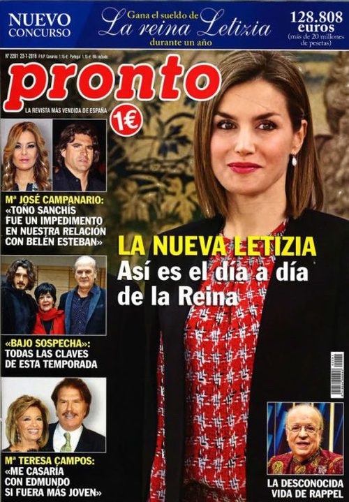 La nueva Letizia en la portada de Pronto