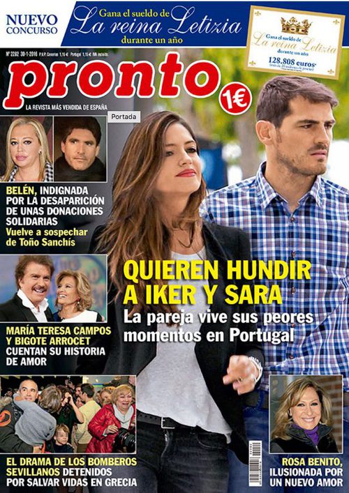 Pronto cuenta que quieren hundir a Iker Casillas y Sara Carbonero