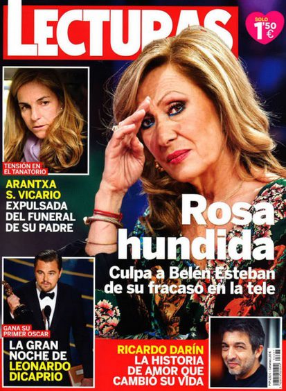 Rosa Benito, hundida en Lecturas