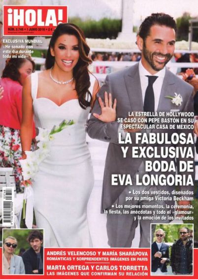 La boda de Eva Longoria y José Antonio Bastón en ¡Hola!
