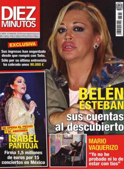 Las cuentas de Belén Esteban al descubierto en Diez Minutos