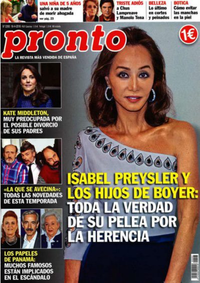 Isabel Preysler y los hijos de Miguel Boyer en Pronto