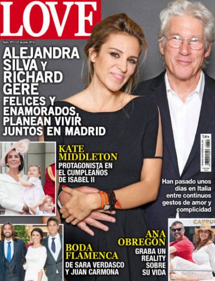 Alejandra Silva y Richard Gere, felices y enamorados planean vivir juntos en Madrid en Love