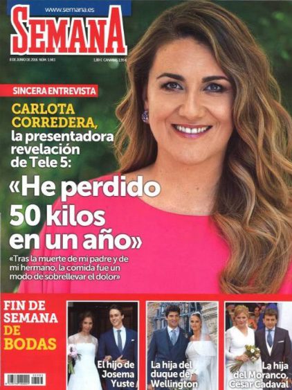 Carlota Corredera, la presentadora revelación de Telecinco, en la portada de Semana