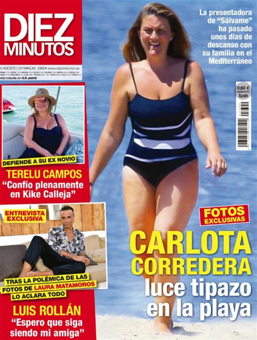 En Diez Minutos Carlota Corredera luce tipazo en la playa