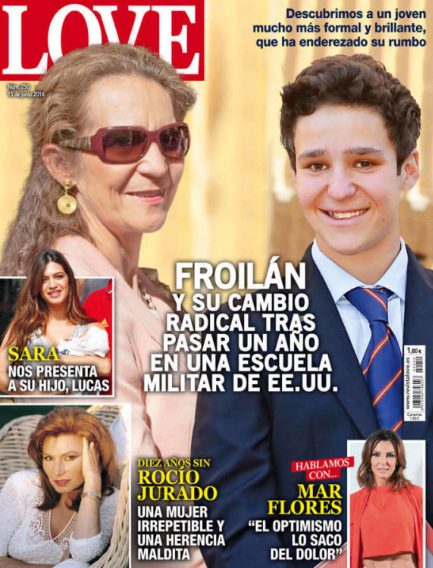 La Infanta Elena y su hijo Froilán en la portada de la revista Love