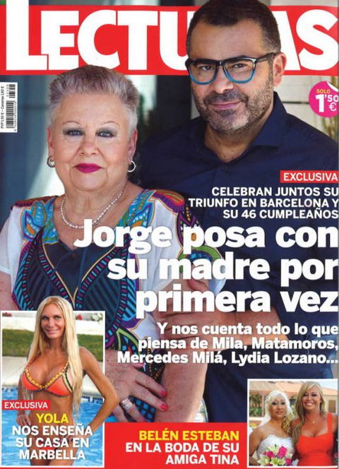 Jorge Javier Vázquez posa con su madre por primera vez en Lecturas