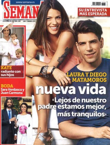 Laura y Diego Matamoros en la portada de Semana