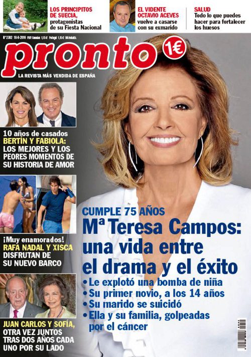 María Teresa Campos cumple 75 años en la portada de Pronto