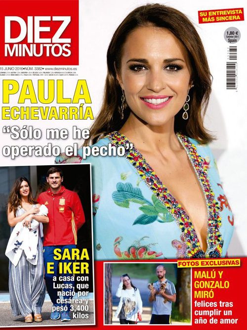 Paula Echevarría deslumbra en la portada de Diez Minutos