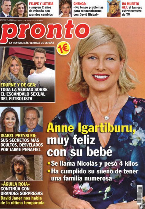 Pronto cuenta lo feliz que está Anne Igartiburu con su hijo Nicolás