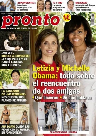 El reencuentro entre la Reina Letizia y Michelle Obama en Pronto