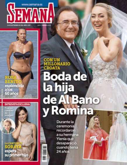 La boda de Cristel, la hija de Al Bano y Romina en la portada de Semana