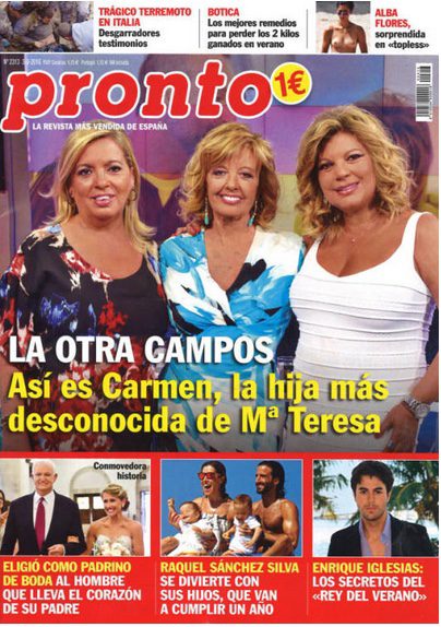 Carmen Borrego, la hija desconocida de María Teresa Campos en la revista Pronto