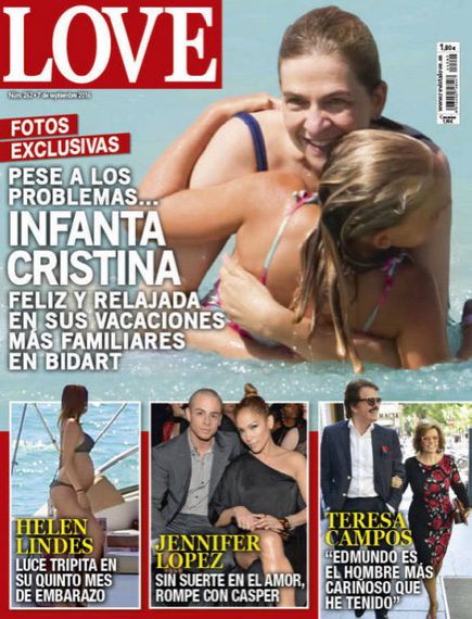 La Infanta Cristina de vacaciones en la portada de la revista Love