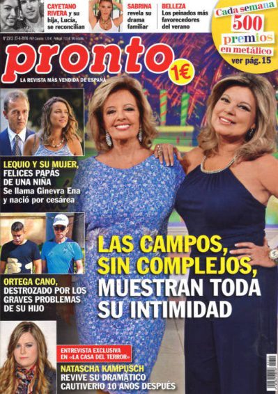 Las Campos en la portada de Pronto