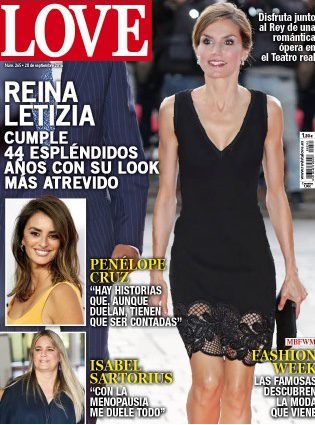 Love felicita a la Reina Letizia por su 44 cumpleaños