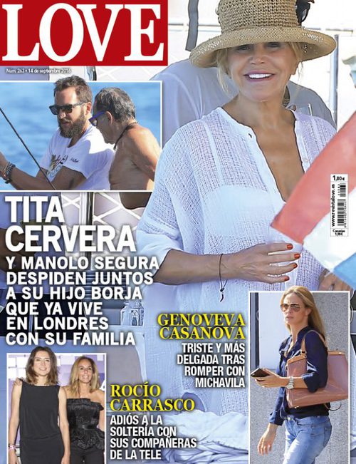 Tita Cervera en la portada de Love