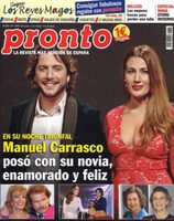 Manuel Carrasco posa feliz con su novia en Pronto